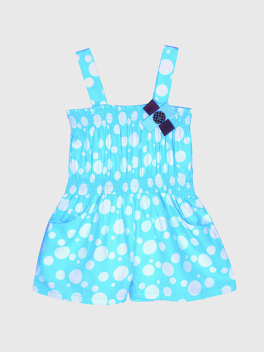Toddler Girls Polka Dots Cotton Romper