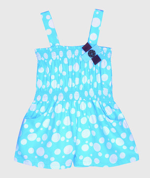 Toddler Girls Polka Dots Cotton Romper