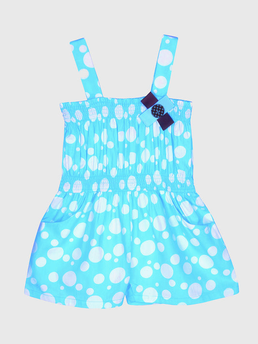 Toddler Girls Polka Dots Cotton Romper