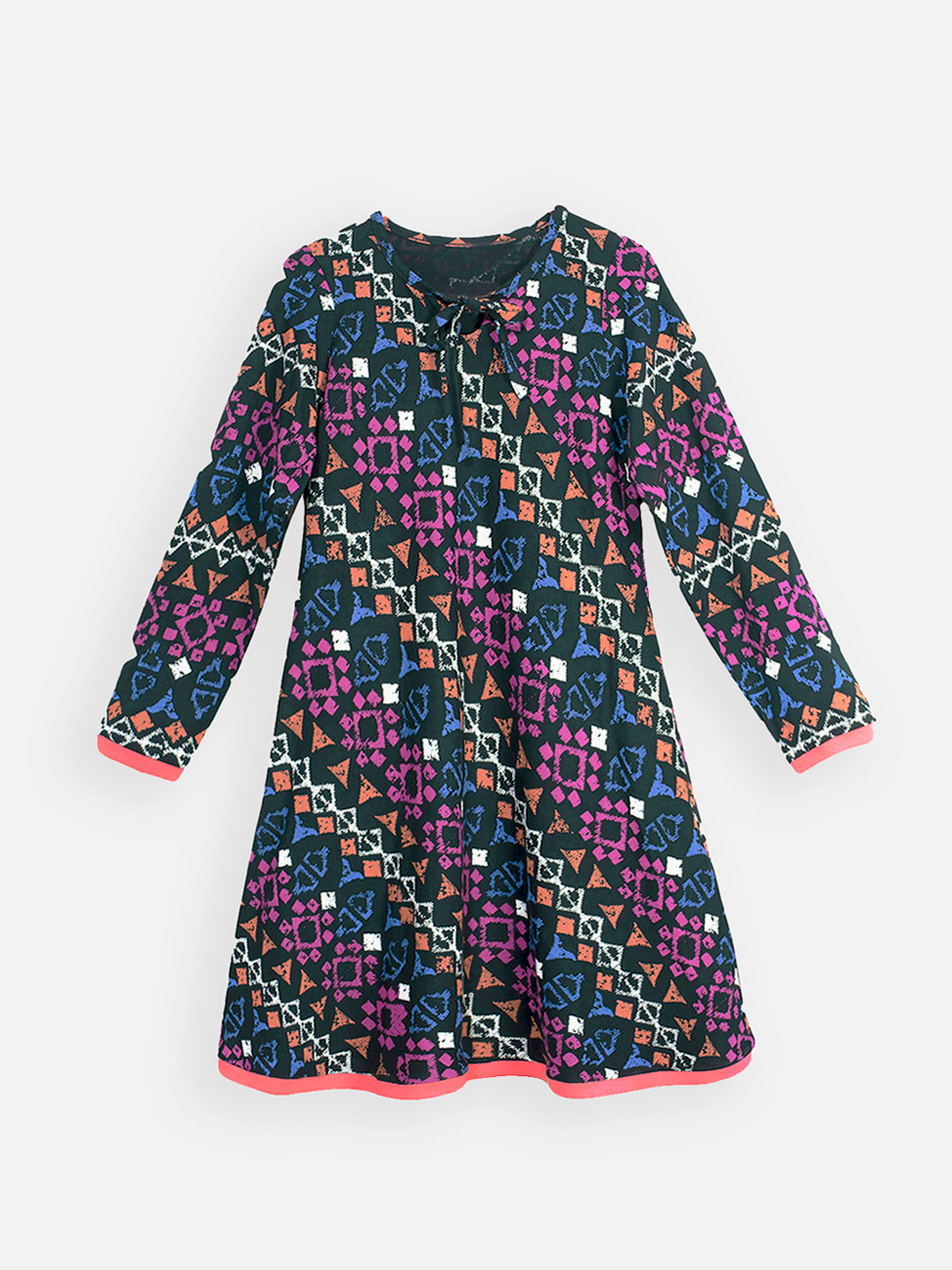 Girls Long Sleeve Knitted Cotton Dress