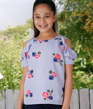 Girls Cold Shoulder Top