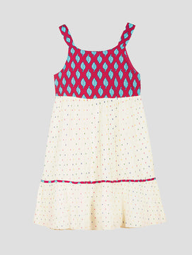 Girls Ethnic Colors Cotton Dress