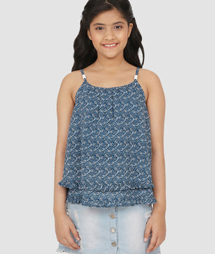 Girls Blue Georgette Top