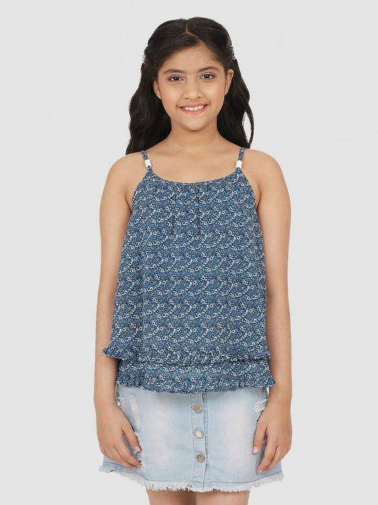 Girls Blue Georgette Top