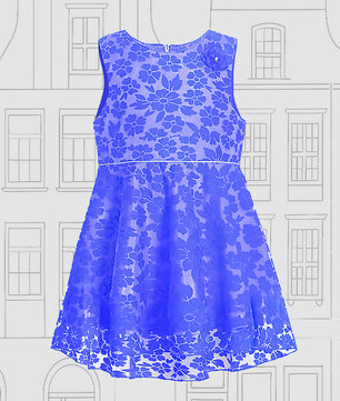 Girls Blue Party Dress