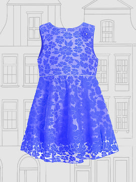 Girls Blue Party Dress