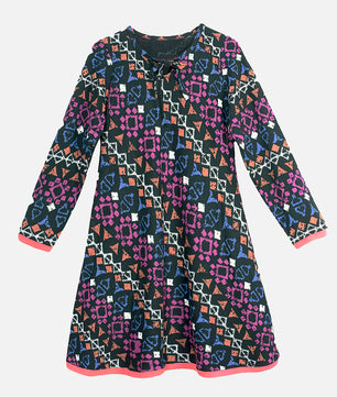 Girls Long Sleeve Knitted Cotton Dress