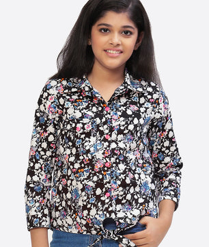 Girls Shirt Style Cotton Top
