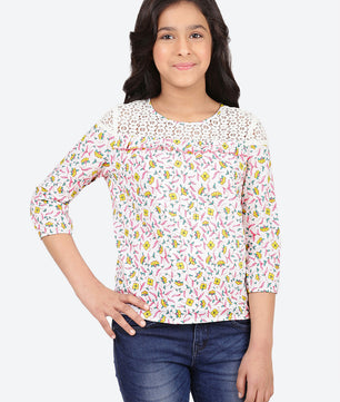 Girls Long Sleeves Cotton Top