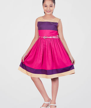 Girls Color Block Dress