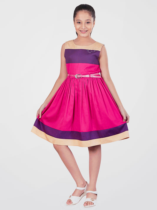 Girls Color Block Dress
