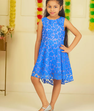 Girls Blue Party Dress