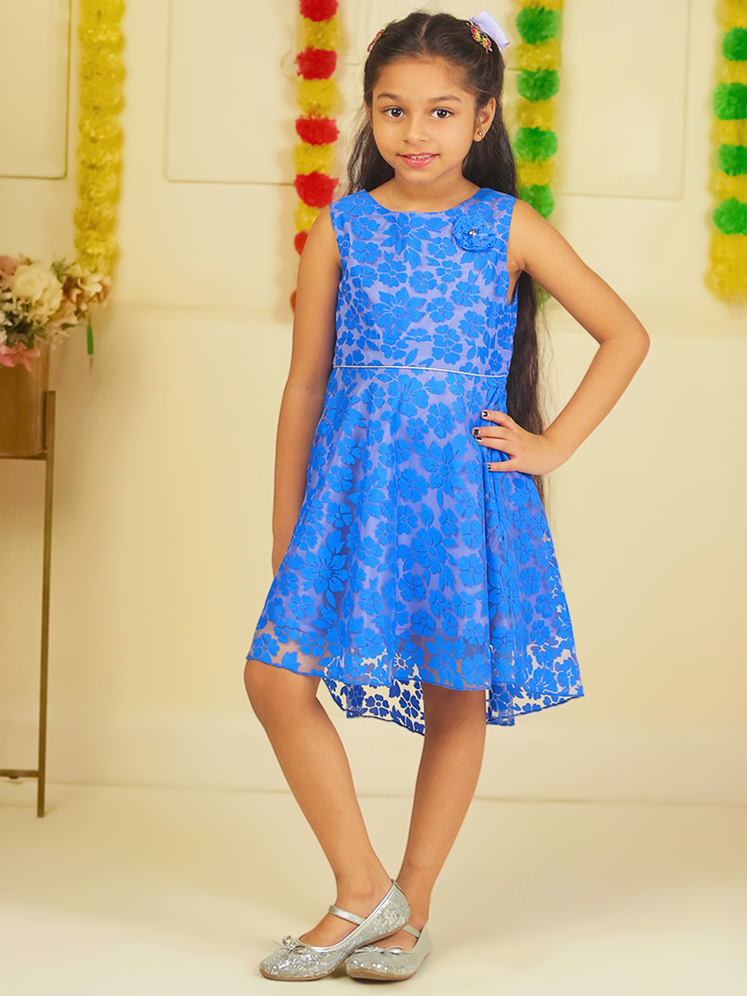 Girls Blue Party Dress