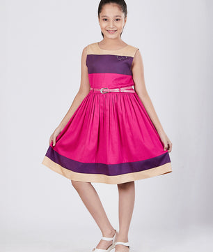 Girls Color Block Dress