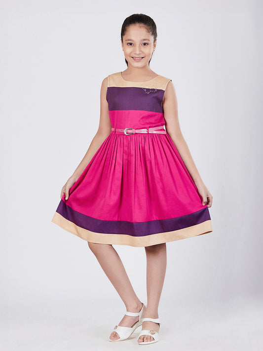 Girls Color Block Dress