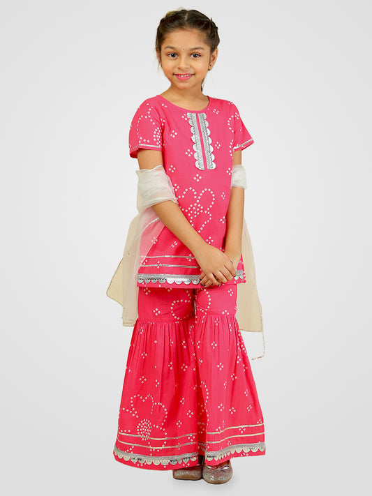 Girls Cotton Top and Sharara Set