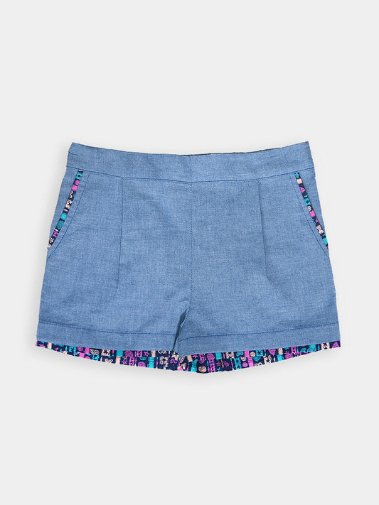 Girls Cotton Blend Shorts