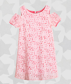 Girls Floral Lace Dress