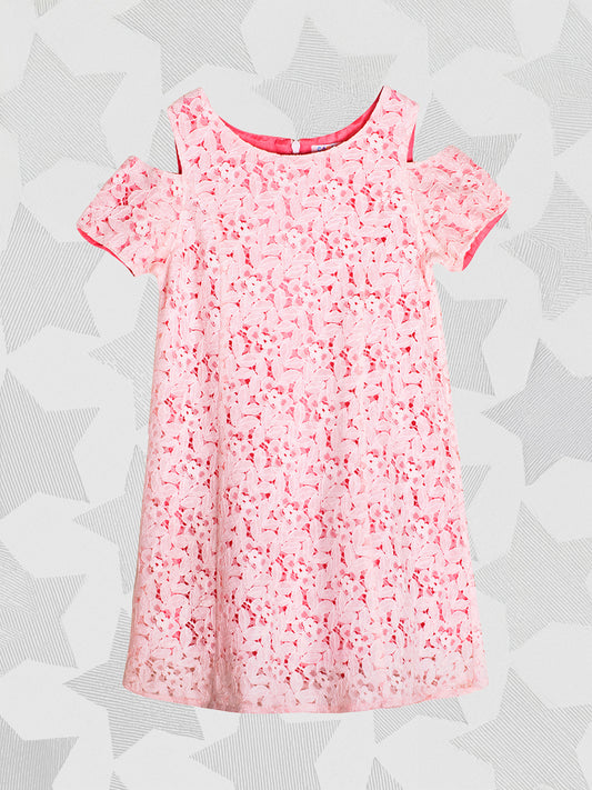 Girls Floral Lace Dress