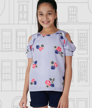 Girls Cold Shoulder Top