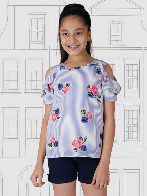 Girls Cold Shoulder Top