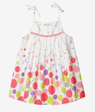Girls Shoulder Strap Cotton Dress