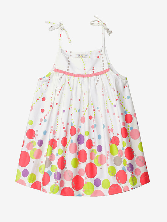 Girls Shoulder Strap Cotton Dress