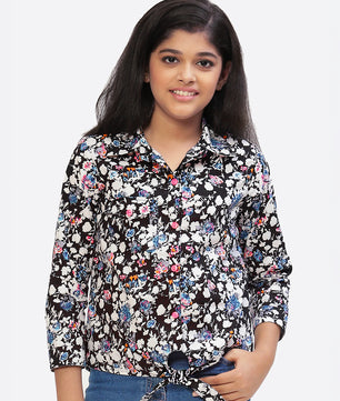 Girls Shirt Style Cotton Top