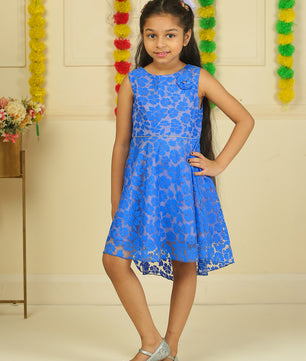 Girls Blue Party Dress