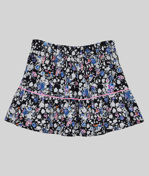 Girls Tiered Skirt in Printed Cotton