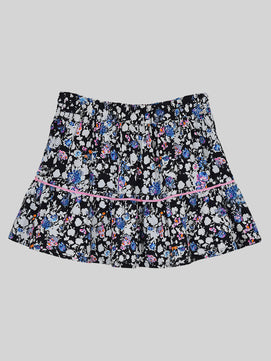 Girls Tiered Skirt in Printed Cotton