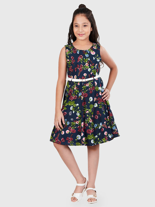 Girls Floral Print Dress