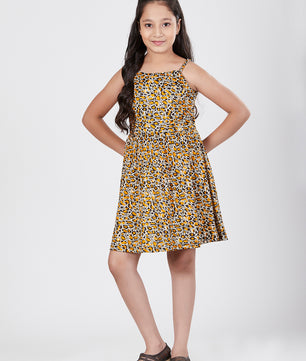 Girls Tiger Print Dress