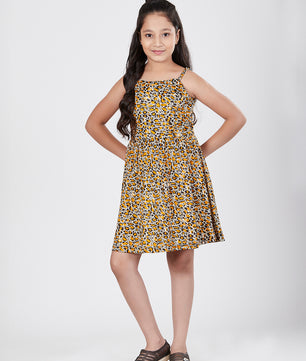 Girls Tiger Print Dress