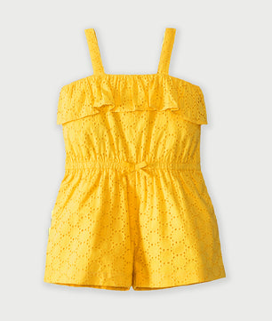 Girls Cutwork Cotton Romper