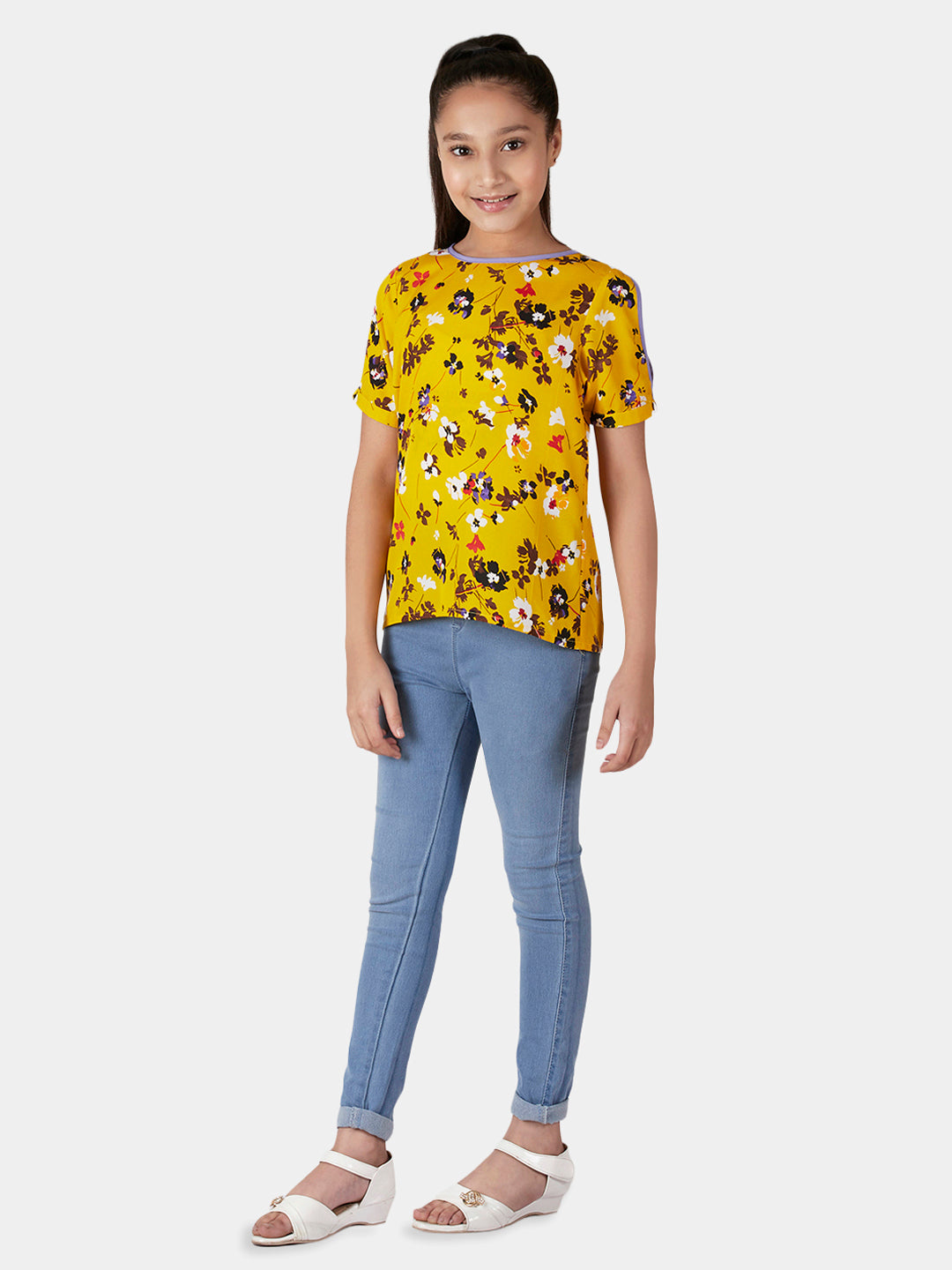 Girls Slit Sleeve Top