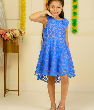 Girls Blue Party Dress
