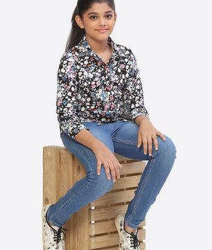 Girls Shirt Style Cotton Top