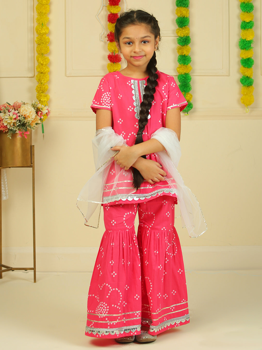 Girls Cotton Top and Sharara Set