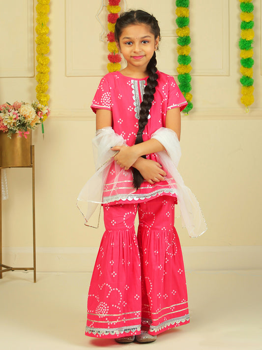 Girls Cotton Top and Sharara Set