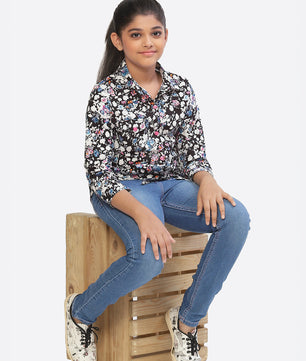 Girls Shirt Style Cotton Top