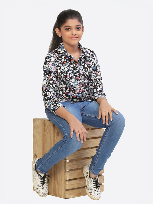 Girls Shirt Style Cotton Top