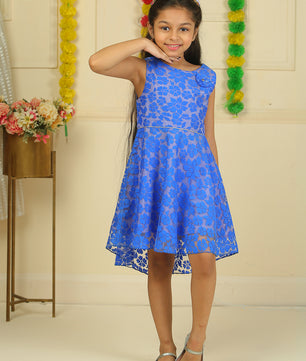 Girls Blue Party Dress