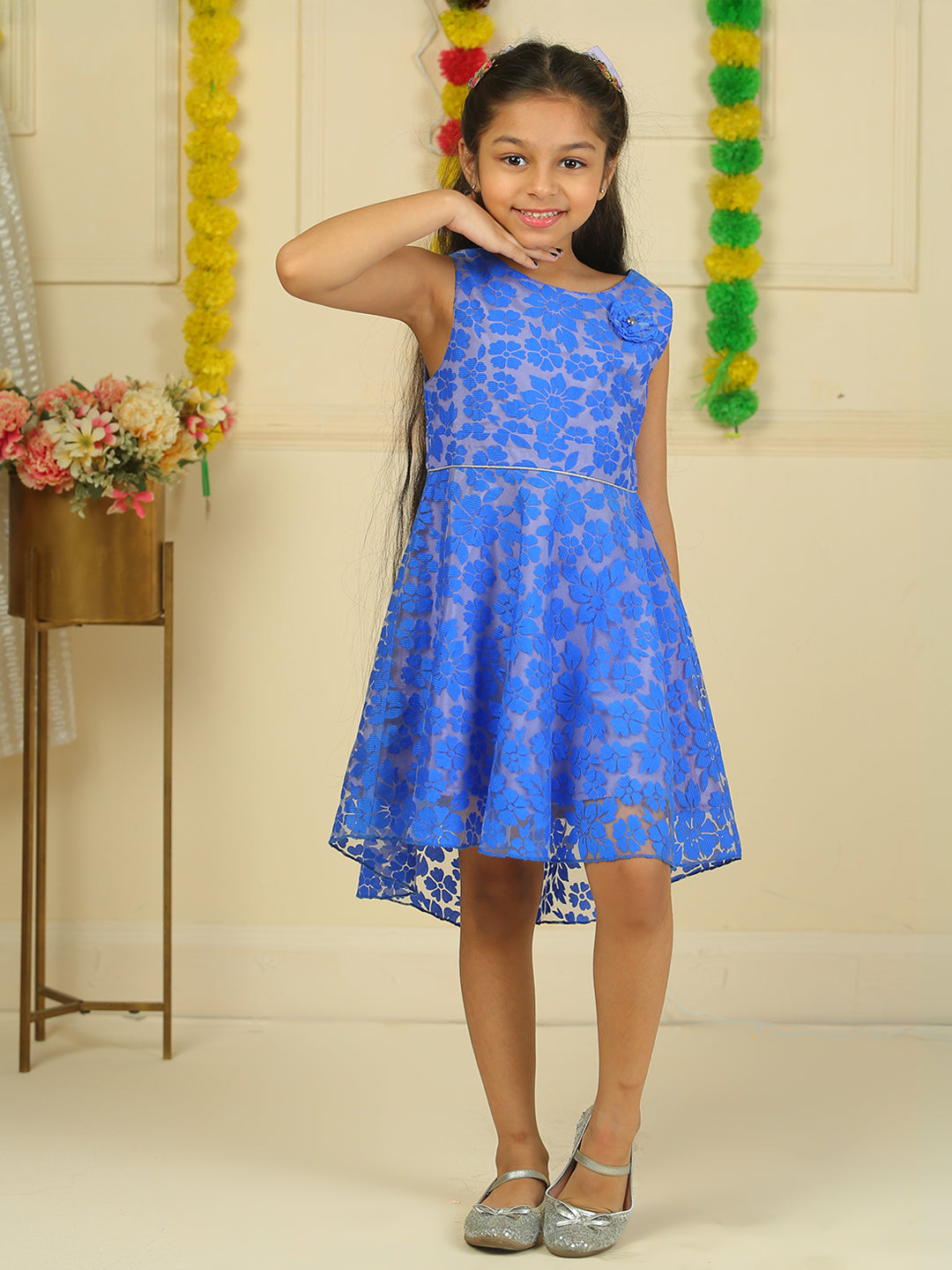 Girls Blue Party Dress
