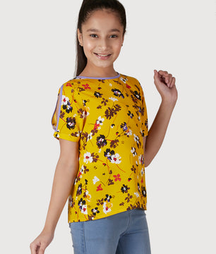 Girls Slit Sleeve Top