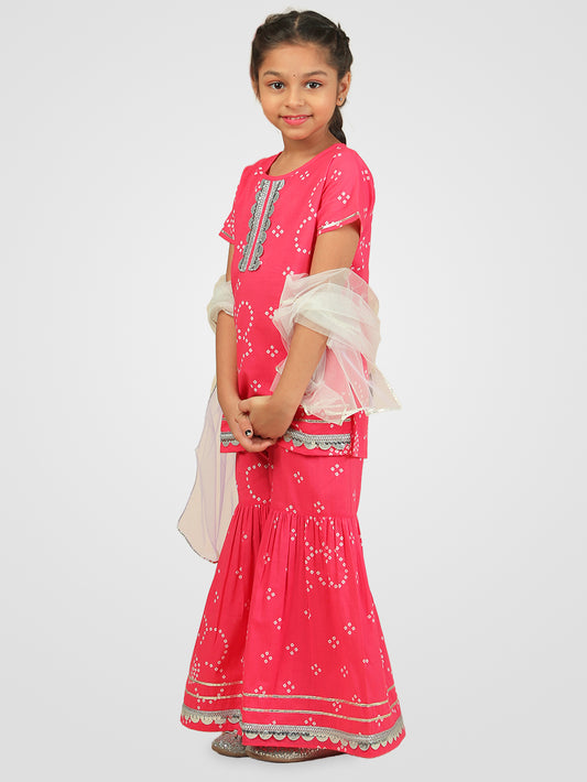 Girls Cotton Top and Sharara Set