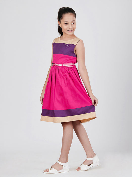 Girls Color Block Dress