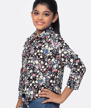 Girls Shirt Style Cotton Top