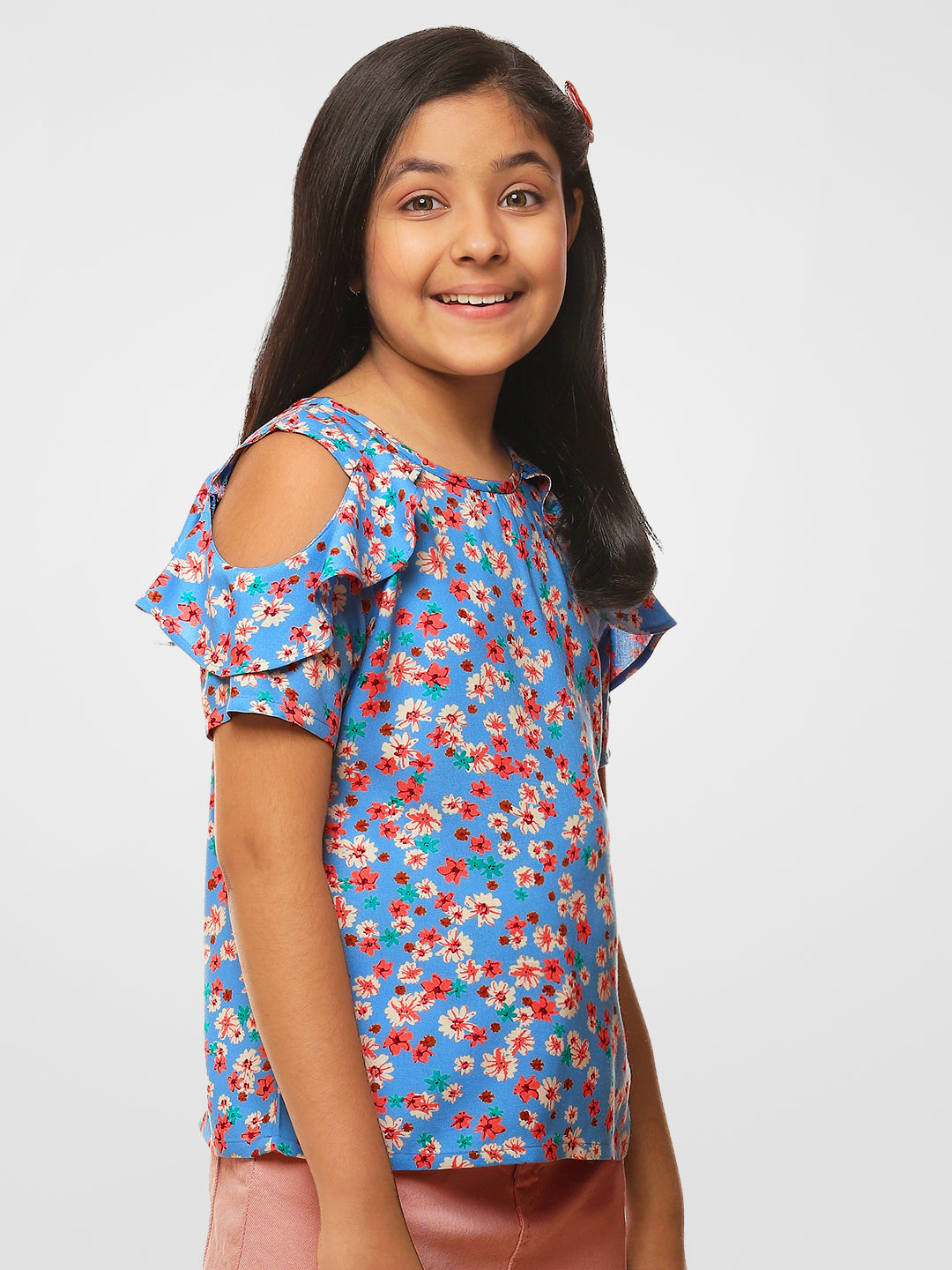 Girls Blue Rayon Top