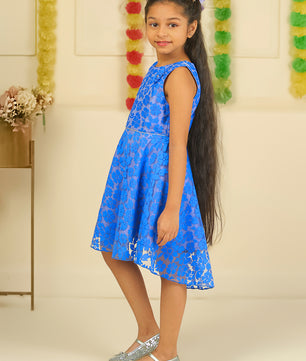 Girls Blue Party Dress